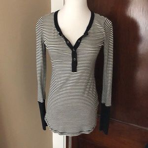 Splendid Tops - Splendid LA Snap Front Striped Thermal S Splendid Tops - Splendid LA Snap Front Striped Thermal S